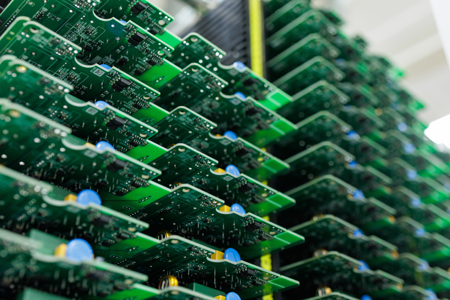 Stacks of electronic boards Stacks of electronic boards